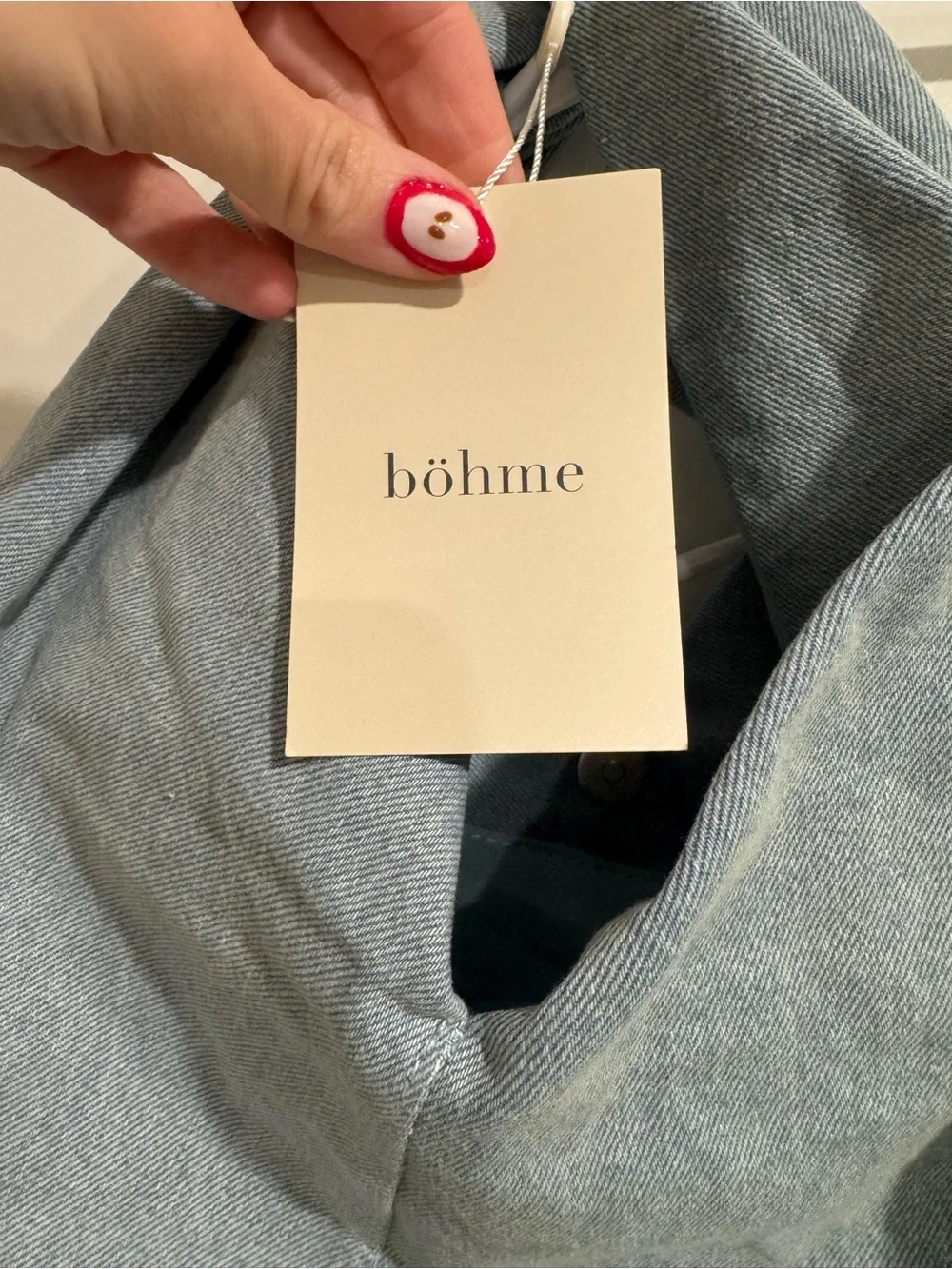 bohme Light Blue denim Hobo Bag